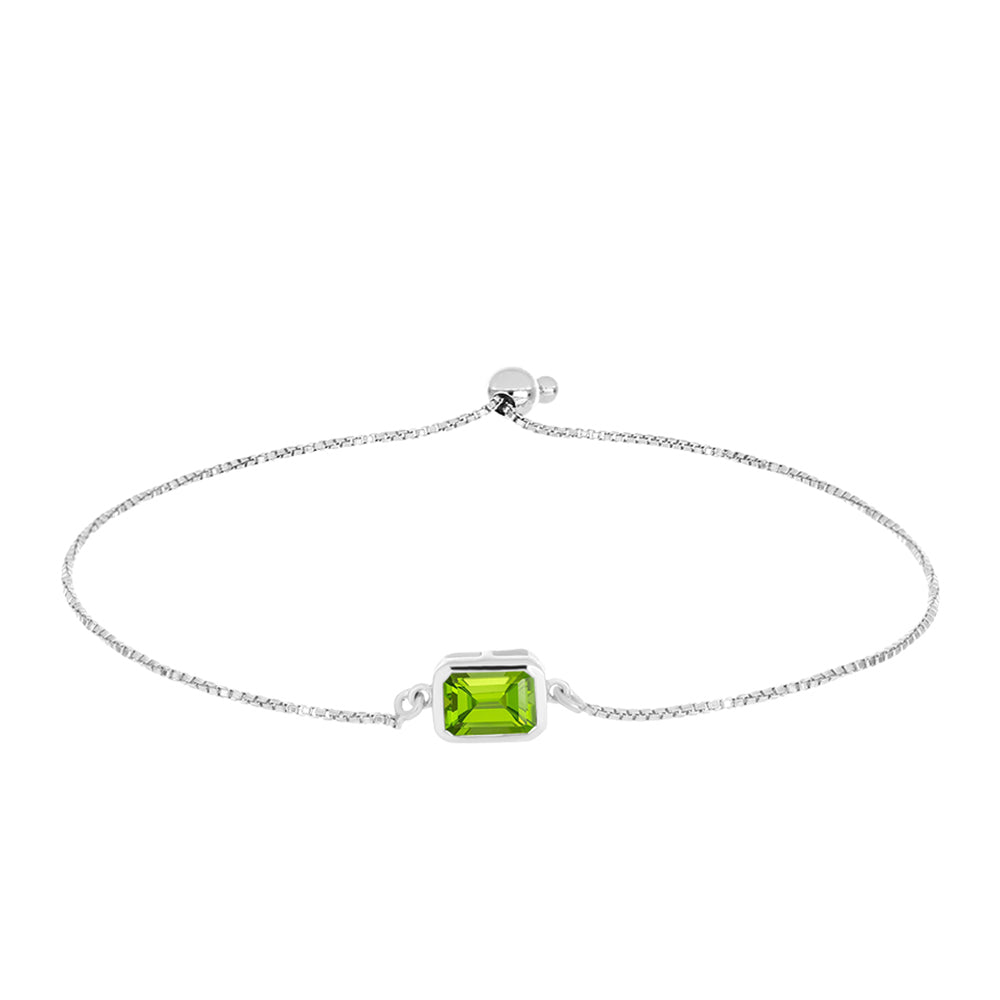Brățară din Argint 925 ( 2.88 grame ) cu Peridot Changbai 1.53 Carate 1 