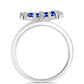 Inel din Argint 925 ( 2.93 grame ) cu Safir Albastru Australian și Topaz Alb 2.1 Carate
