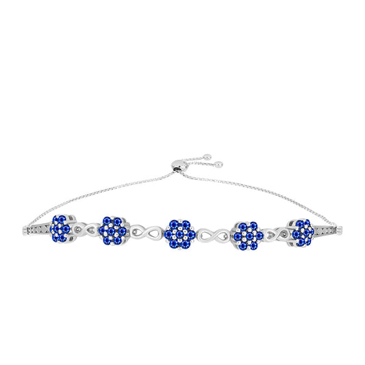 Brățară din Argint 925 ( 8.14 grame ) cu Safir Albastru Australian 1.88 Carate