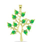 Pandantiv din Argint 925 Placat cu Aur ( 2.46 grame ) cu Opal Verde Etiopian Lega Dembi 0.93 Carate