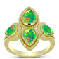 Inel din Argint 925 Placat cu Aur ( 4.84 grame ) cu Opal Verde Etiopian Lega Dembi 1.32 Carate