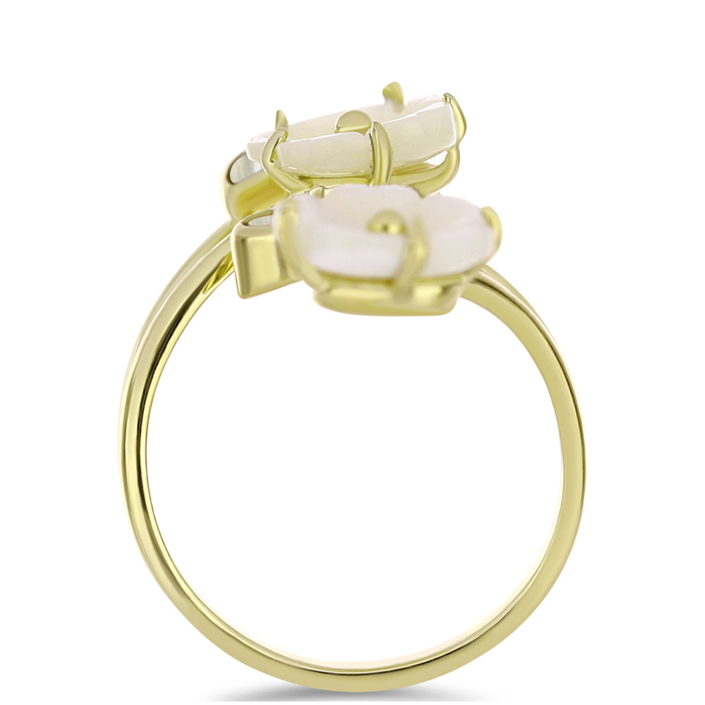 Inel din Argint 925 Placat cu Aur ( 3.74 grame ) cu Sidef 3.58 Carate