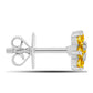 Cercei din Argint 925 ( 1.4 grame ) cu Citrin Ural 0.48 Carate