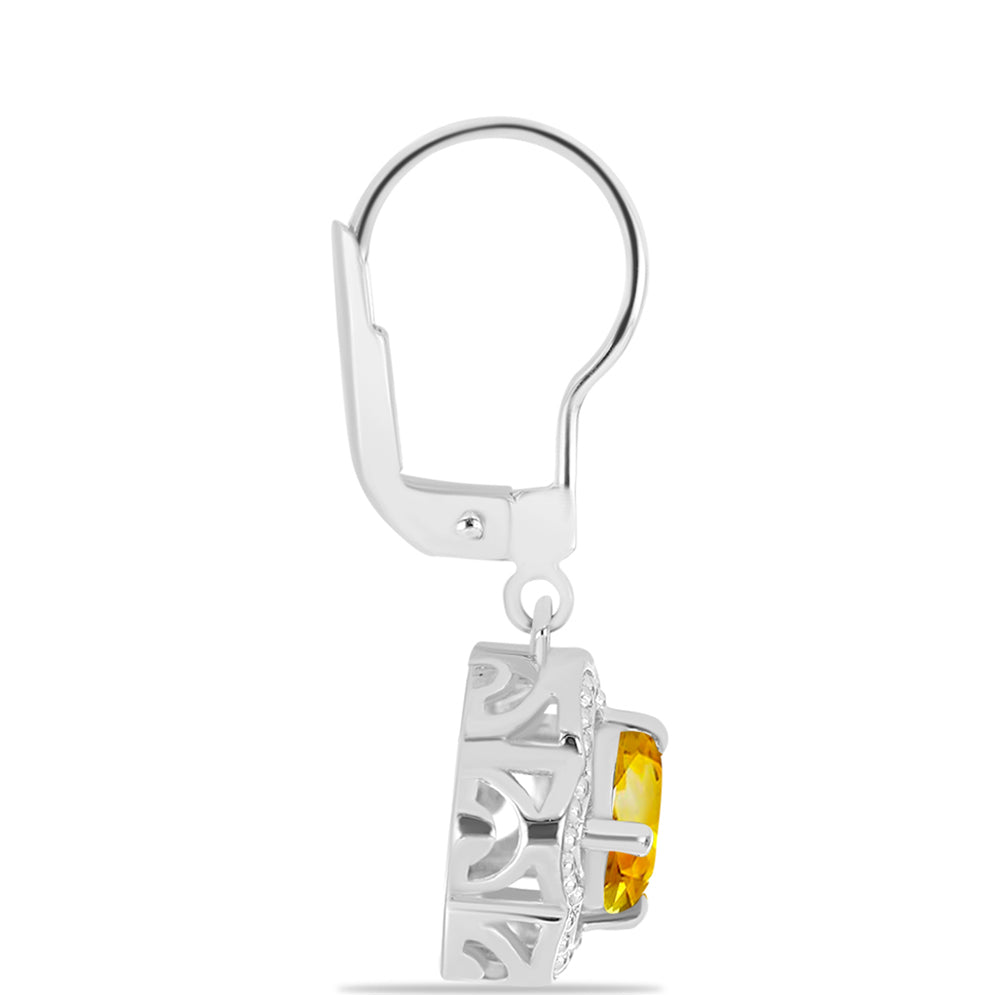 Cercei din Argint 925 ( 3.36 grame ) cu Citrin Ural 1.54 Carate