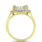 Inel din Argint 925 Placat cu Aur ( 3.59 grame ) cu Sidef și Topaz Alb 3.33 Carate