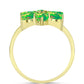 Inel din Argint 925 Placat cu Aur ( 2.5 grame ) cu Opal Verde Etiopian Lega Dembi și Topaz Alb 1.69 Carate