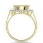 Inel din Argint 925 Placat cu Aur ( 4.85 grame ) cu Sidef și Topaz Alb 5.35 Carate