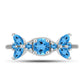 Inel din Argint 925 ( 2.66 grame ) cu Topaz Swiss Blue 1.5 Carate