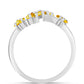 Inel din Argint 925 ( 3.98 grame ) cu Citrin Ural și Topaz Alb 1.66 Carate