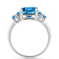 Inel din Argint 925 ( 2.45 grame ) cu Topaz Swiss Blue 2.4 Carate