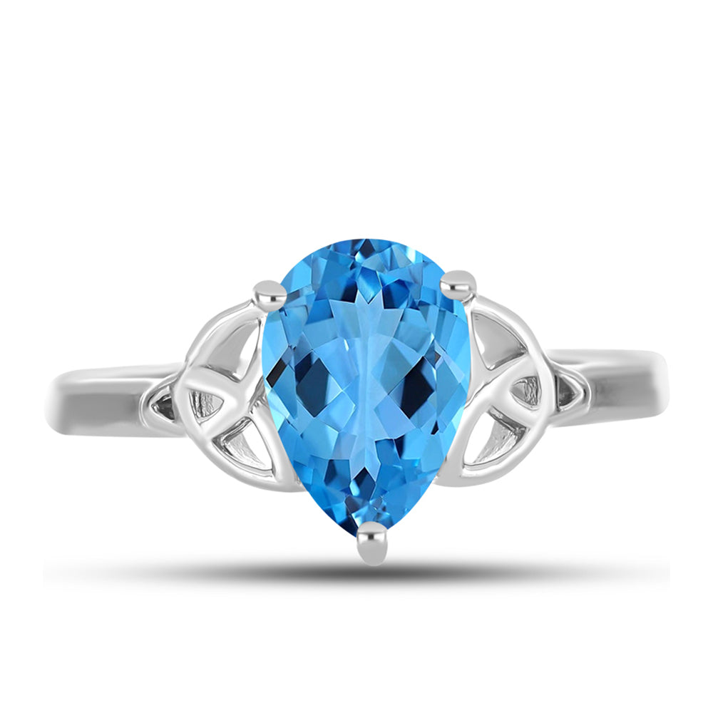 Inel din Argint 925 ( 2.51 grame ) cu Topaz Swiss Blue 2.09 Carate 1 