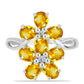 Inel din Argint 925 ( 3.47 grame ) cu Citrin Ural și Topaz Alb 2.7 Carate