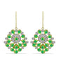 Cercei din Argint 925 Placat cu Aur ( 5.7 grame ) cu Opal Verde Etiopian Lega Dembi și Topaz Alb 3.05 Carate