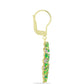 Cercei din Argint 925 Placat cu Aur ( 5.7 grame ) cu Opal Verde Etiopian Lega Dembi și Topaz Alb 3.05 Carate