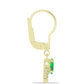 Cercei din Argint 925 Placat cu Aur ( 1.9 grame ) cu Opal Verde Etiopian Lega Dembi și Topaz Alb 0.66 Carate