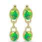Cercei din Argint 925 Placat cu Aur ( 4.45 grame ) cu Opal Verde Etiopian Lega Dembi 1.89 Carate