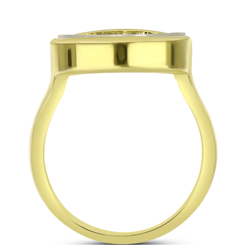 Inel din Argint 925 Placat cu Aur ( 4.31 grame ) cu Sidef 3.87 Carate