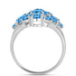 Inel din Argint 925 ( 3.69 grame ) cu Topaz Swiss Blue 3.83 Carate