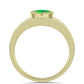 Inel din Argint 925 Placat cu Aur ( 3.33 grame ) cu Opal Verde Etiopian Lega Dembi 0.72 Carate