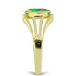 Inel din Argint 925 Placat cu Aur ( 3.33 grame ) cu Opal Verde Etiopian Lega Dembi 0.72 Carate