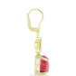 Cercei din Argint 925 Placat cu Aur ( 2.74 grame ) cu Thulit 4.75 Carate