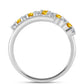 Inel din Argint 925 ( 2.4 grame ) cu Citrin Ural și Topaz Alb 0.44 Carate