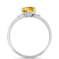 Inel din Argint 925 ( 1.9 grame ) cu Citrin Ural și Topaz Alb 1 Carate