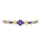 Brățară din Argint 925 Placat cu Aur ( 8.35 grame ) cu Ametist Marocan și Topaz Alb 3.52 Carate