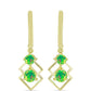 Cercei din Argint 925 Placat cu Aur ( 3.51 grame ) cu Opal Verde Etiopian Lega Dembi 0.87 Carate