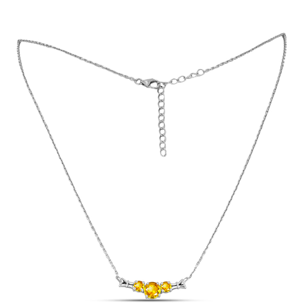 Colier din Argint 925 ( 3.62 grame ) cu Citrin Ural 1.24 Carate