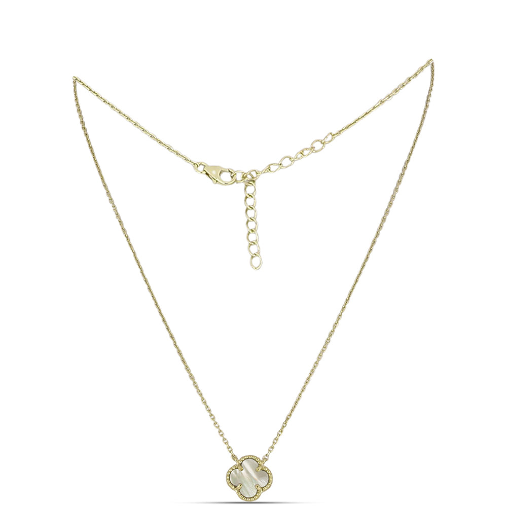Colier din Argint 925 Placat cu Aur ( 4.26 grame ) cu Sidef 1.7 Carate 1 