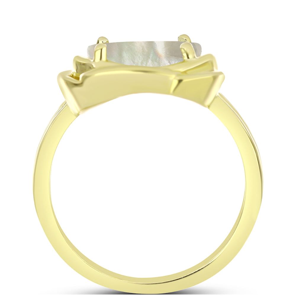 Inel din Argint 925 Placat cu Aur ( 4.45 grame ) cu Sidef 2.64 Carate