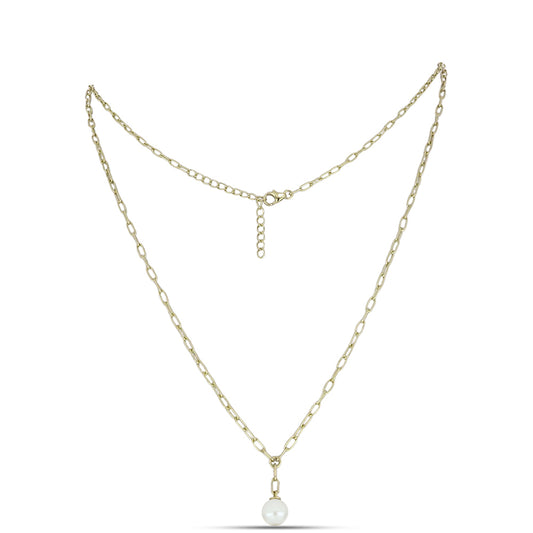 Colier din Argint 925 Placat cu Aur ( 4.41 grame ) cu Sidef 3.78 Carate
