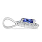 Pandantiv din Argint 925 ( 0.76 grame ) cu Tanzanit AAA și Topaz Alb 0.56 Carate
