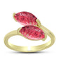 Inel din Argint 925 Placat cu Aur ( 2.3 grame ) cu Thulit 3.08 Carate