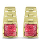 Cercei din Argint 925 Placat cu Aur ( 4.1 grame ) cu Thulit 3.9 Carate
