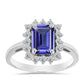 Inel din Argint 925 ( 2.71 grame ) cu Tanzanit AAA și Topaz Alb 2.02 Carate