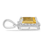 Pandantiv din Argint 925 ( 1.26 grame ) cu Citrin Ural și Topaz Alb 1.68 Carate