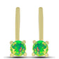 Cercei din Argint 925 Placat cu Aur ( 2.16 grame ) cu Opal Verde Etiopian Lega Dembi 0.31 Carate
