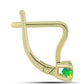 Cercei din Argint 925 Placat cu Aur ( 2.16 grame ) cu Opal Verde Etiopian Lega Dembi 0.31 Carate