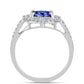 Inel din Argint 925 ( 2.81 grame ) cu Tanzanit AAA și Topaz Alb 1.54 Carate