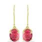 Cercei din Argint 925 Placat cu Aur ( 2.05 grame ) cu Thulit 4.75 Carate