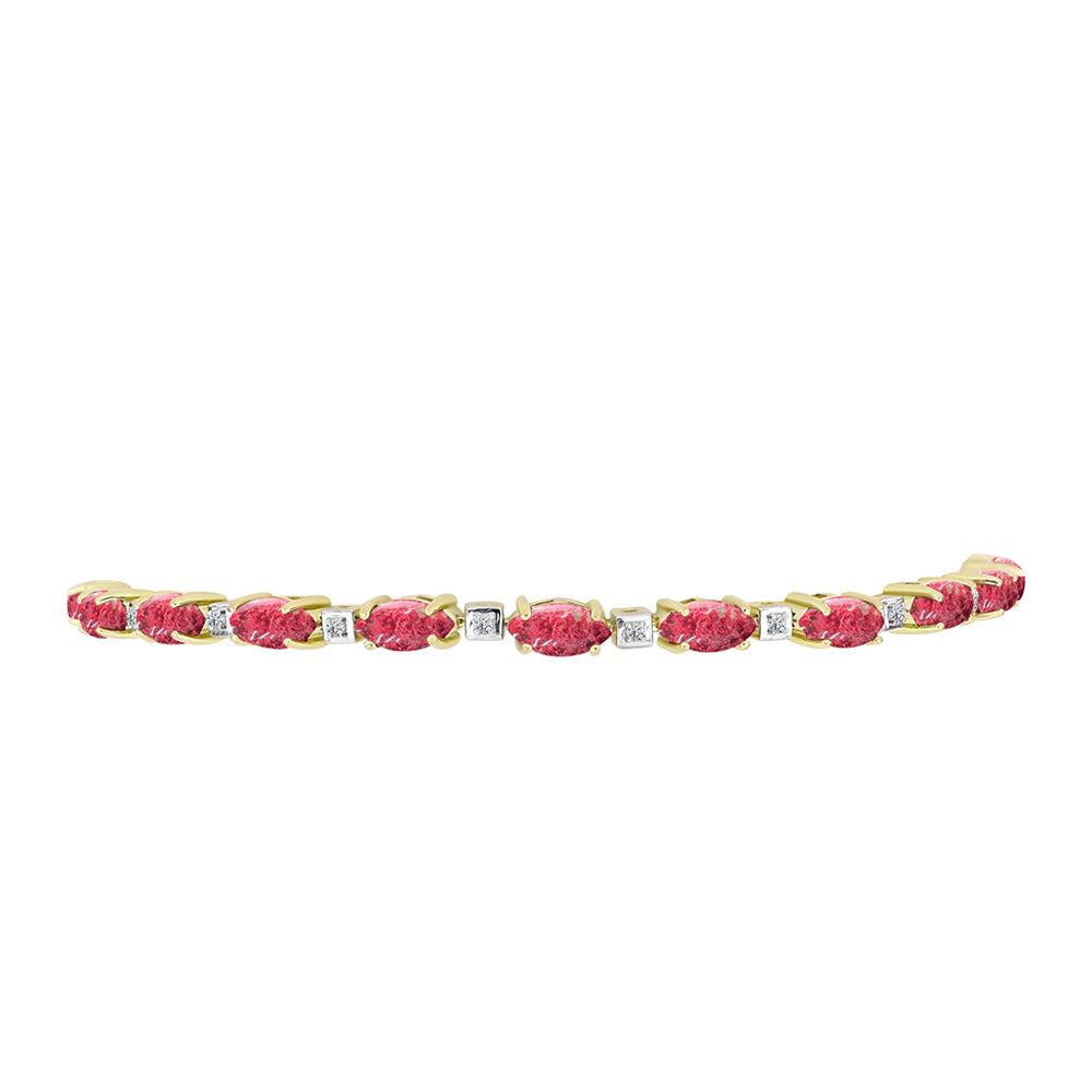 Brățară din Argint 925 Placat cu Aur ( 9.94 grame ) cu Thulit și Topaz Alb 9.4 Carate 1 