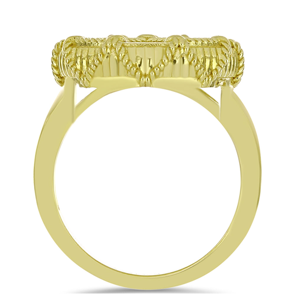 Inel din Argint 925 Placat cu Aur ( 5.38 grame ) cu Sidef 5.16 Carate 2 