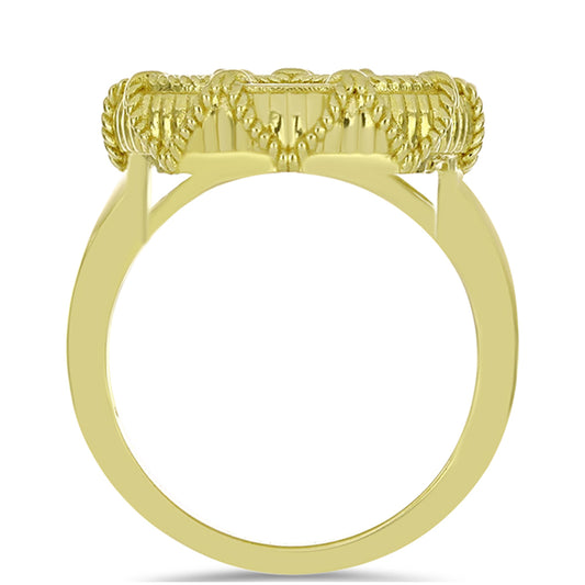 Inel din Argint 925 Placat cu Aur ( 5.38 grame ) cu Sidef 5.16 Carate