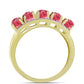 Inel din Argint 925 Placat cu Aur ( 6.88 grame ) cu Thulit și Topaz Alb 5.75 Carate