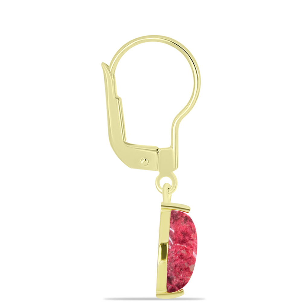 Cercei din Argint 925 Placat cu Aur ( 1.62 grame ) cu Thulit 4.63 Carate 2 