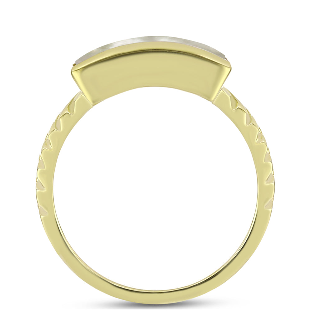 Inel din Argint 925 Placat cu Aur ( 2.27 grame ) cu Sidef 1.77 Carate 2 