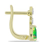 Cercei din Argint 925 Placat cu Aur ( 3.05 grame ) cu Opal Verde Etiopian Lega Dembi și Topaz Alb 1 Carate