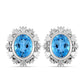 Cercei din Argint 925 ( 4.84 grame ) cu Topaz Swiss Blue 4.32 Carate